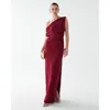 Bwldr Frea Maxi Dress In Burgundy