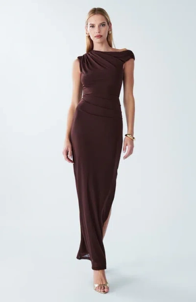 Bwldr Freya Maxi Dress In Brown