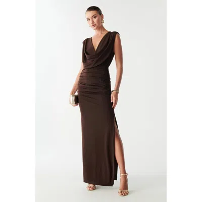 Bwldr Kaylie Maxi Dress In Brown