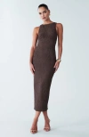 Bwldr Kimmy Midi Dress In Brown