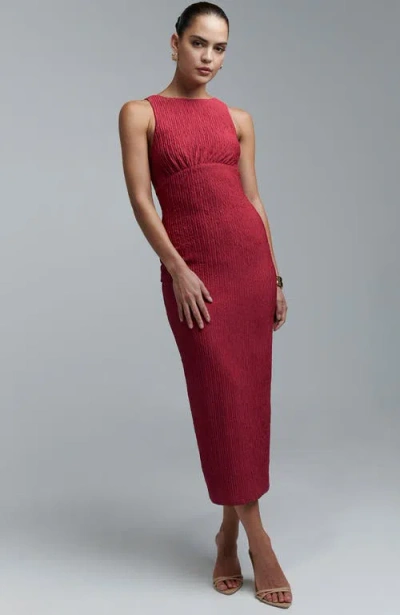 Bwldr Kimmy Midi Dress In Red