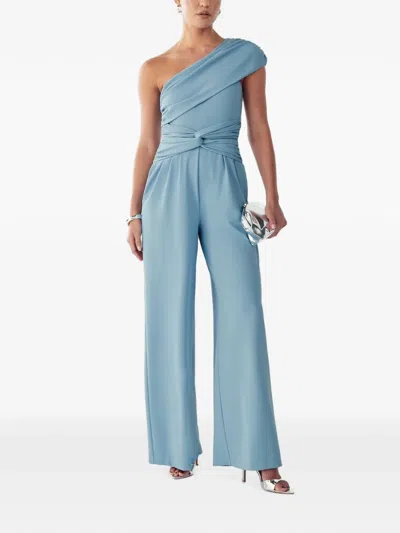 Bwldr Knot-detail Jumpsuit In Blue