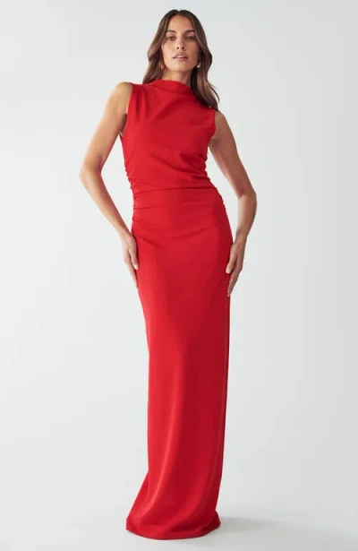 Bwldr Lana Maxi Dress In Red