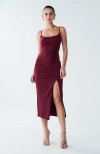 Bwldr Lani Dress In Burgundy