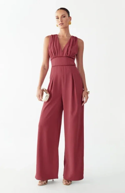 Bwldr Lyle Jumpsuit In Burgundy