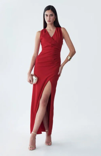Bwldr Merry Maxi Dress In Red