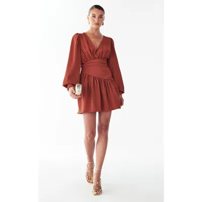 Bwldr Merry Mini Dress In Brown