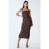 Bwldr Myran Dress In Brown
