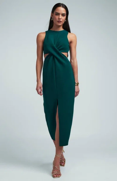 Bwldr Newark Midi Dress In Green