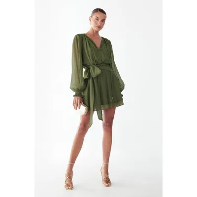 Bwldr Olia Mini Dress In Green