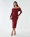 Bwldr Piedra Midi Dress In Burgundy