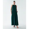 Bwldr Rain Maxi Dress In Green