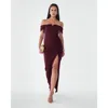 Bwldr Serena Maxi Dress In Burgundy