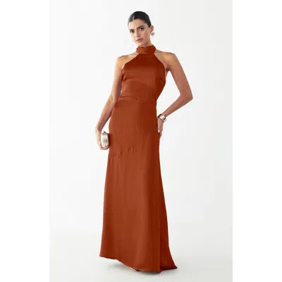 Bwldr Shaw Maxi Dress In Brown