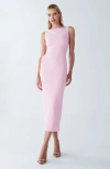 Bwldr Shian Midi Dress In Pink