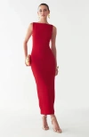 Bwldr Shian Midi Dress In Red