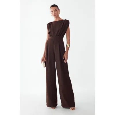 Bwldr Stella Jumpsuit In Brown