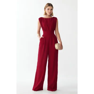 Bwldr Stella Jumpsuit In Red