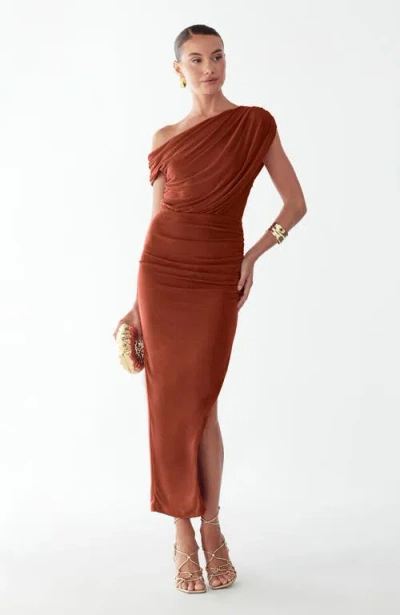 Bwldr Veleda Midi Dress In Brown