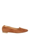 By A. Woman Loafers Tan Size 11 Soft Leather In Brown