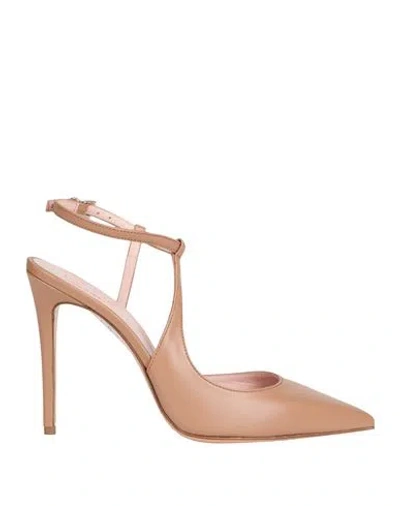 By A. Woman Pumps Blush Size 6 Leather In Pink