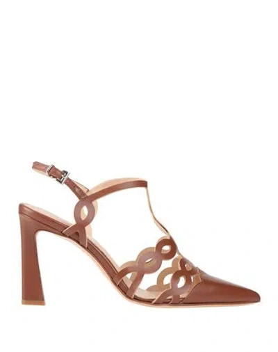 By A. Woman Pumps Brown Size 6 Leather