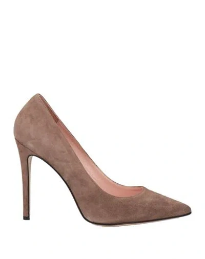 By A. Woman Pumps Khaki Size 9 Leather In Neutral