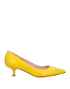 By A. Woman Pumps Yellow Size 6 Leather