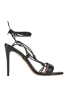 By A. Woman Sandals Black Size 11 Leather