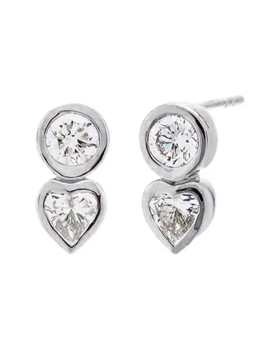 By Adina Eden 14k 1.00 Ct. Tw. Lab-grown Diamond Earrings In Metallic