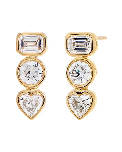 By Adina Eden 14k 1.51 Ct. Tw. Lab-grown Diamond Earrings In Burgundy