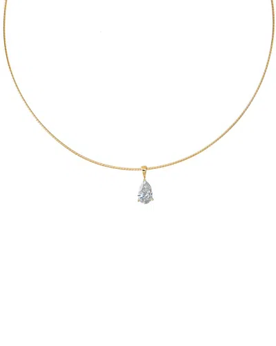 By Adina Eden 14k 3.00 Ct. Tw. Lab-grown Diamond Necklace In Neutral