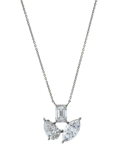 By Adina Eden 14k 3.33 Ct. Tw. Lab-grown Diamond Necklace In Metallic