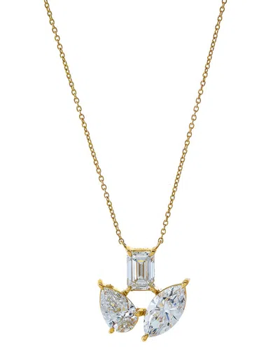 By Adina Eden 14k 3.33 Ct. Tw. Lab-grown Diamond Necklace In Gold