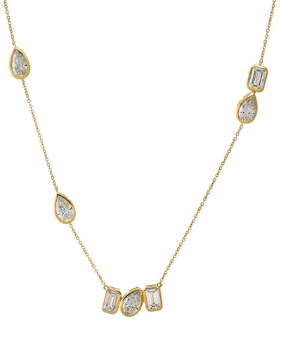 By Adina Eden 14k 4.29 Ct. Tw. Lab-grown Diamond Necklace In Orange