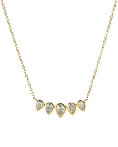 By Adina Eden Adina Eden 14k 0.76 Ct. Tw. Lab-grown Diamond Necklace In Gold