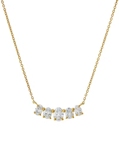 By Adina Eden Adina Eden 14k Lab-grown Diamond Necklace In Gold