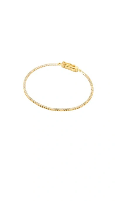 By Adina Eden Classic Thin Tennis Bracelet In Gold