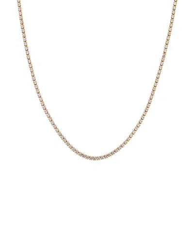 By Adina Eden Classic Thin Tennis Necklace In Gold