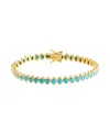 By Adina Eden Colored Bezel Tennis Bracelet In Gold