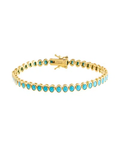 By Adina Eden Colored Bezel Tennis Bracelet In Gold