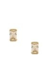 By Adina Eden Colored Cz Baguette Stud Earring In Gold