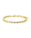 By Adina Eden Cubic Zirconia Bezel Multi Graduated Tennis Bracelet