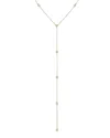 By Adina Eden Cubic Zirconia Bezel Station Lariat Necklace, 20-22 In Metallic