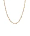 By Adina Eden Cubic Zirconia Bezel Tennis Necklace In Gold