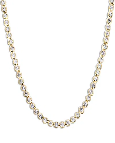 By Adina Eden Cubic Zirconia Bezel Tennis Necklace, 16 In Gold