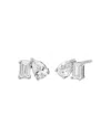 By Adina Eden Cubic Zirconia Mixed Cut Stud Earrings