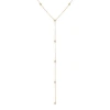 By Adina Eden 14k Gold-plated Sterling Silver Cubic Zirconia Lariat Necklace, 20" + 2" Extender In Gold