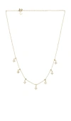 By Adina Eden Cz Muli Starburst Dangling Necklace In Gold