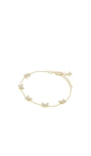 By Adina Eden Cz Multi Butterfly Bracelet In Metallic Gold